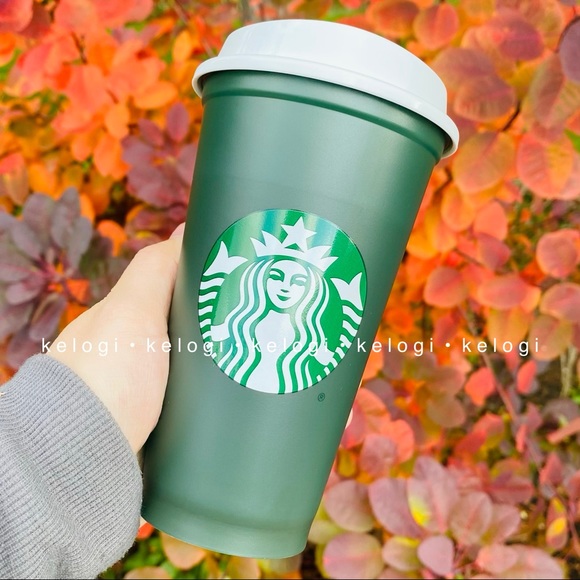 Starbucks Christmas 2020 Color Changing Reusable Hot Cup Green to Red with Lid